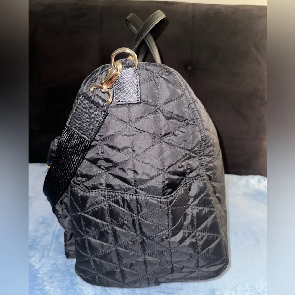 Kate Spade Carmella Quilted Weekend/Travel Bag Black - Picture 4 of 8